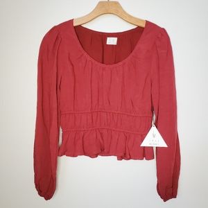 Lost + Wander Long Sleeve Linen Top